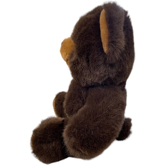 VINTAGE Cuddle Wit Teddy Bear Plush Stuffed Animal Dark Brown Tan Sitting 14 In - Picture 4 of 9